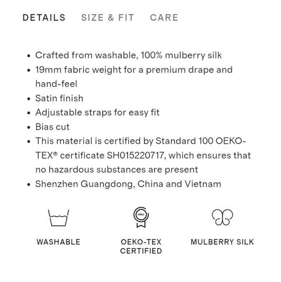 Quince 100% Silk Slip Dress. Deep Green. Medium. Washable. Perfect Condition. - Picture 16 of 16